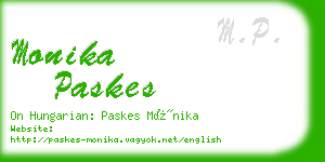 monika paskes business card